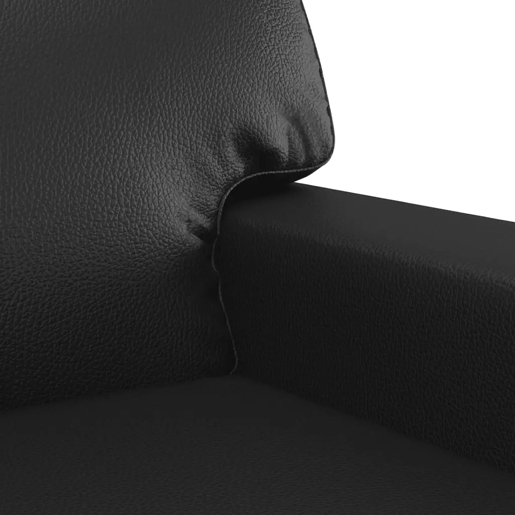 2 Piece Black Sofa Set with Throw Pillows Lounge Couch Seating Furniture