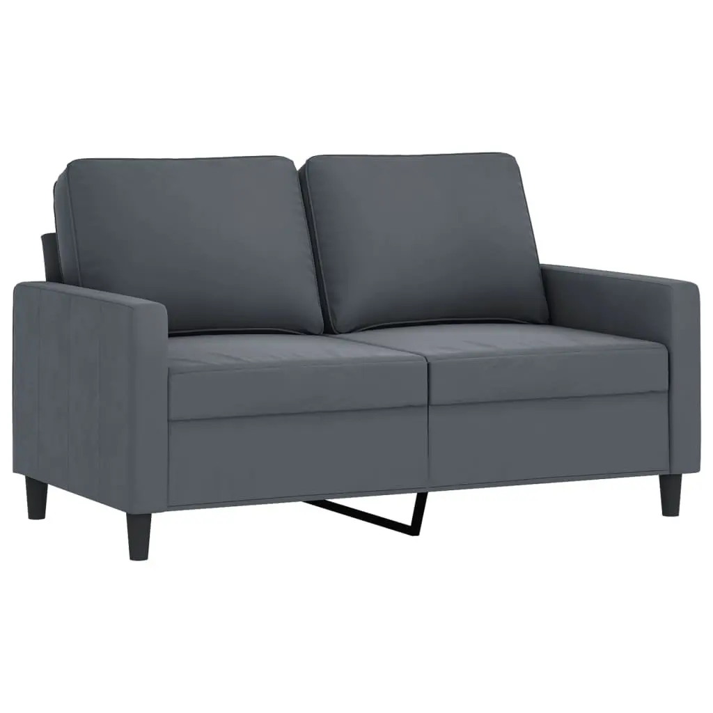 Sofa Set Velvet Comfort 4 Piece Grey