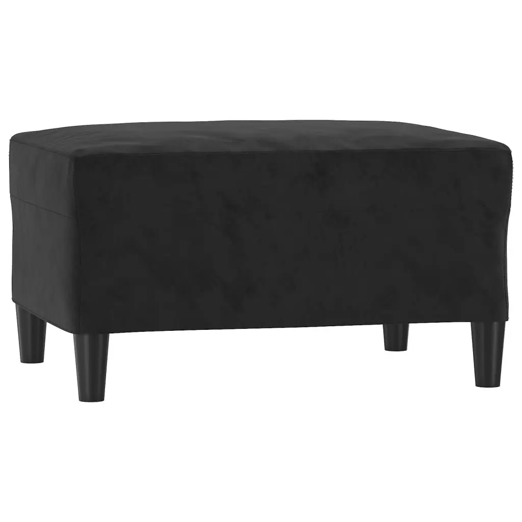 4 Piece Sofa Set Comfort Compact Black Velvet