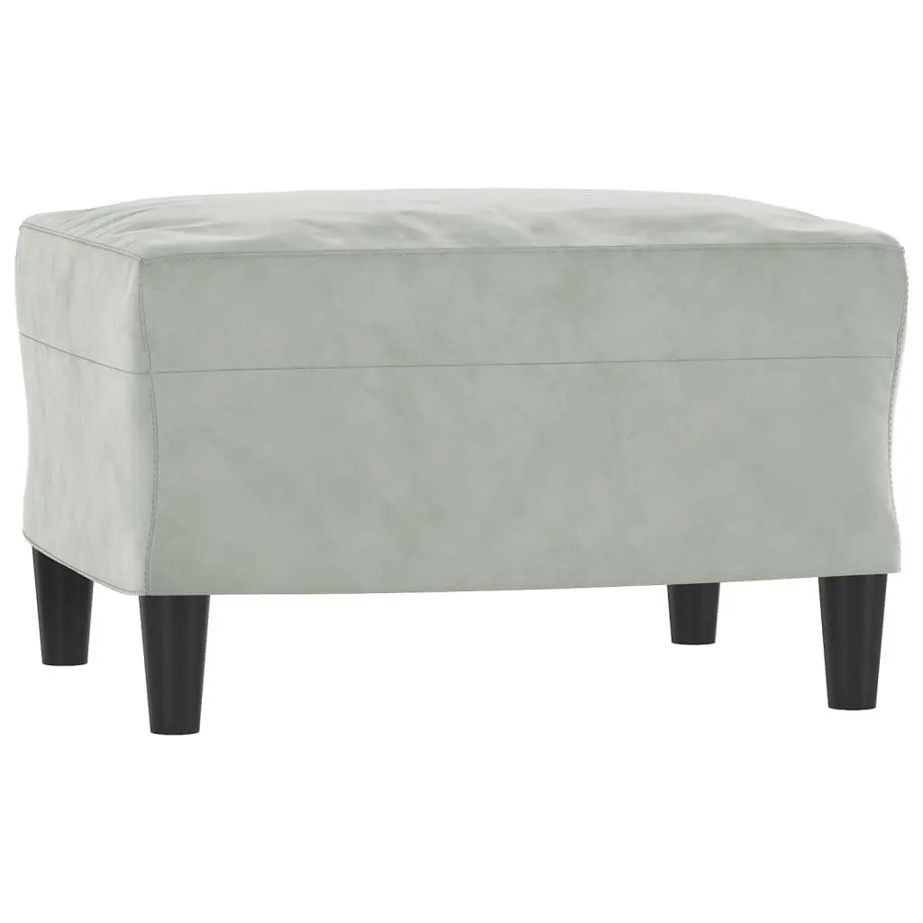Sofa Set Soft Velvet Compact 3 Piece Grey