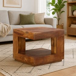 Coffee Table 45x45x40 cm in Solid Acacia Wood