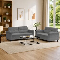 2 Piece Sofa Set with Durable Microfibre Fabric