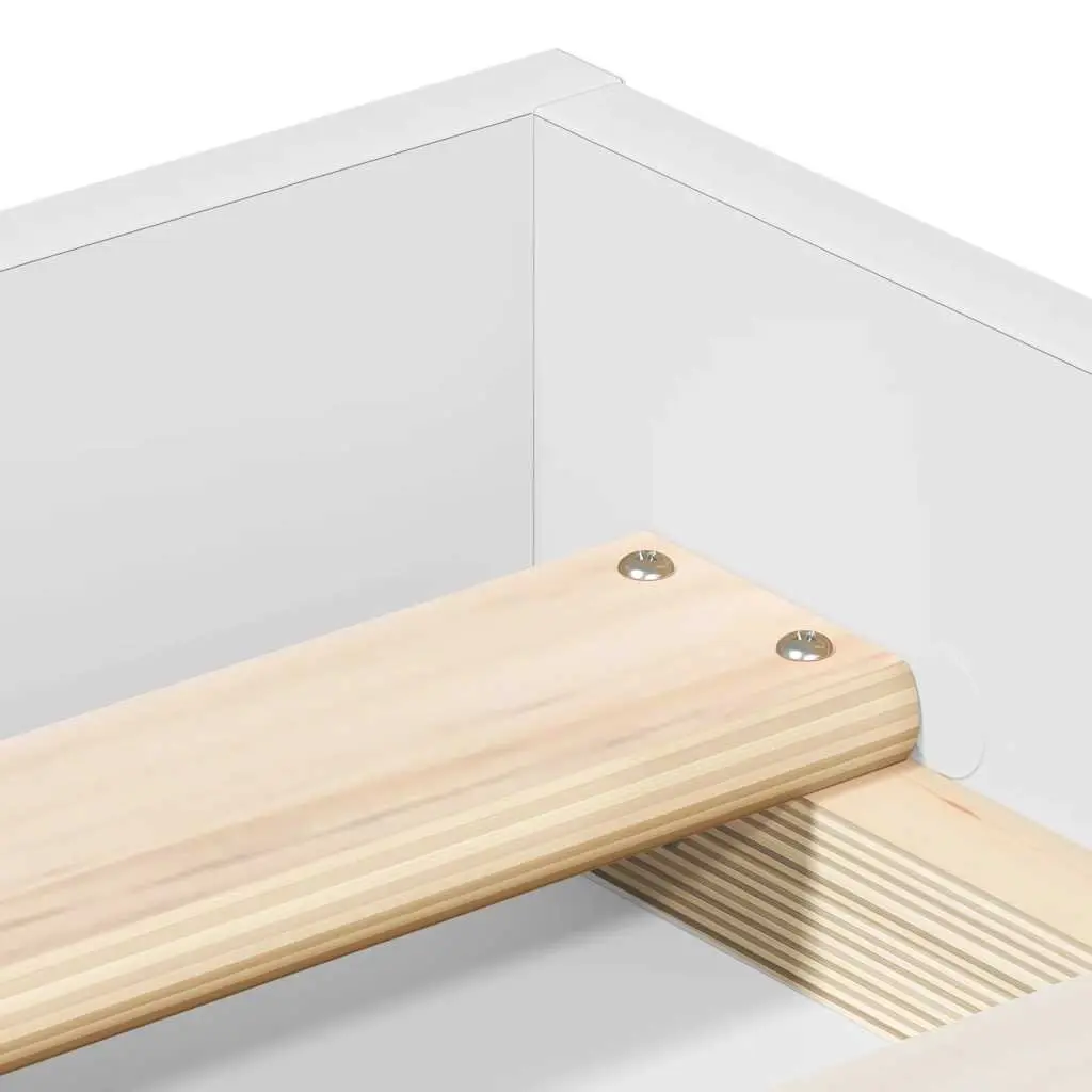 Bed Frame with Storage Compartments 150x200 cm White