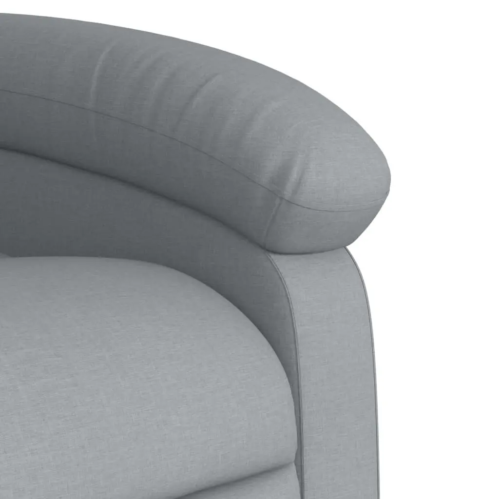 Electric Massage Recliner Chair Adjustable Grey Fabric Lounger with Footrest