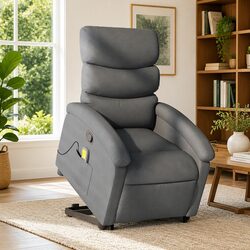 Electric Stand Up Massage Recliner Chair in Grey