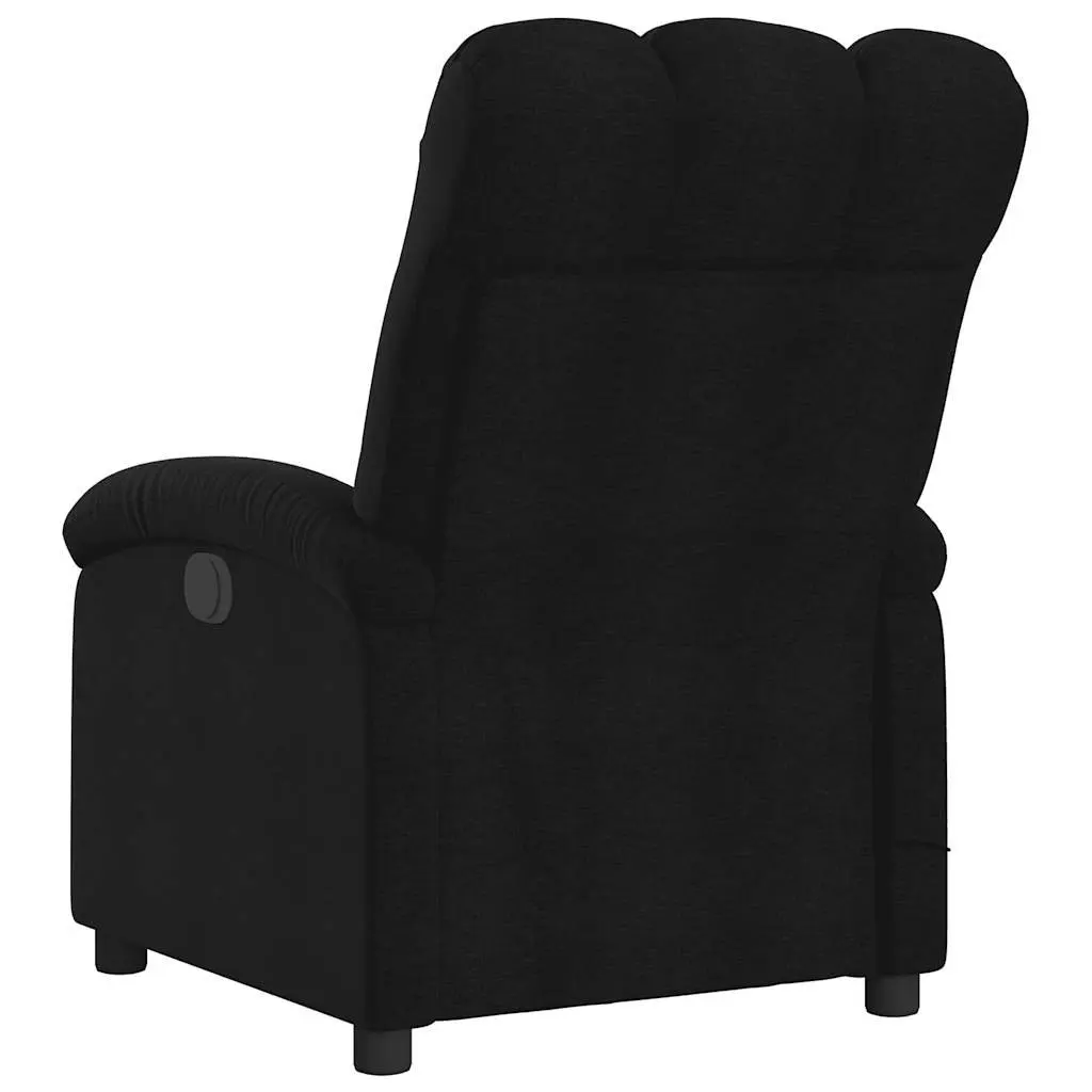 Electric Massage Recliner Chair with USB Vibration Black Fabric