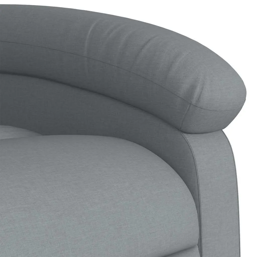 Electric Massage Recliner Chair with Power Lift Function Grey Fabric