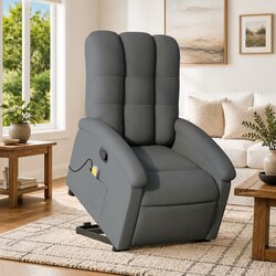 Electric Stand Up Massage Recliner Chair in Grey