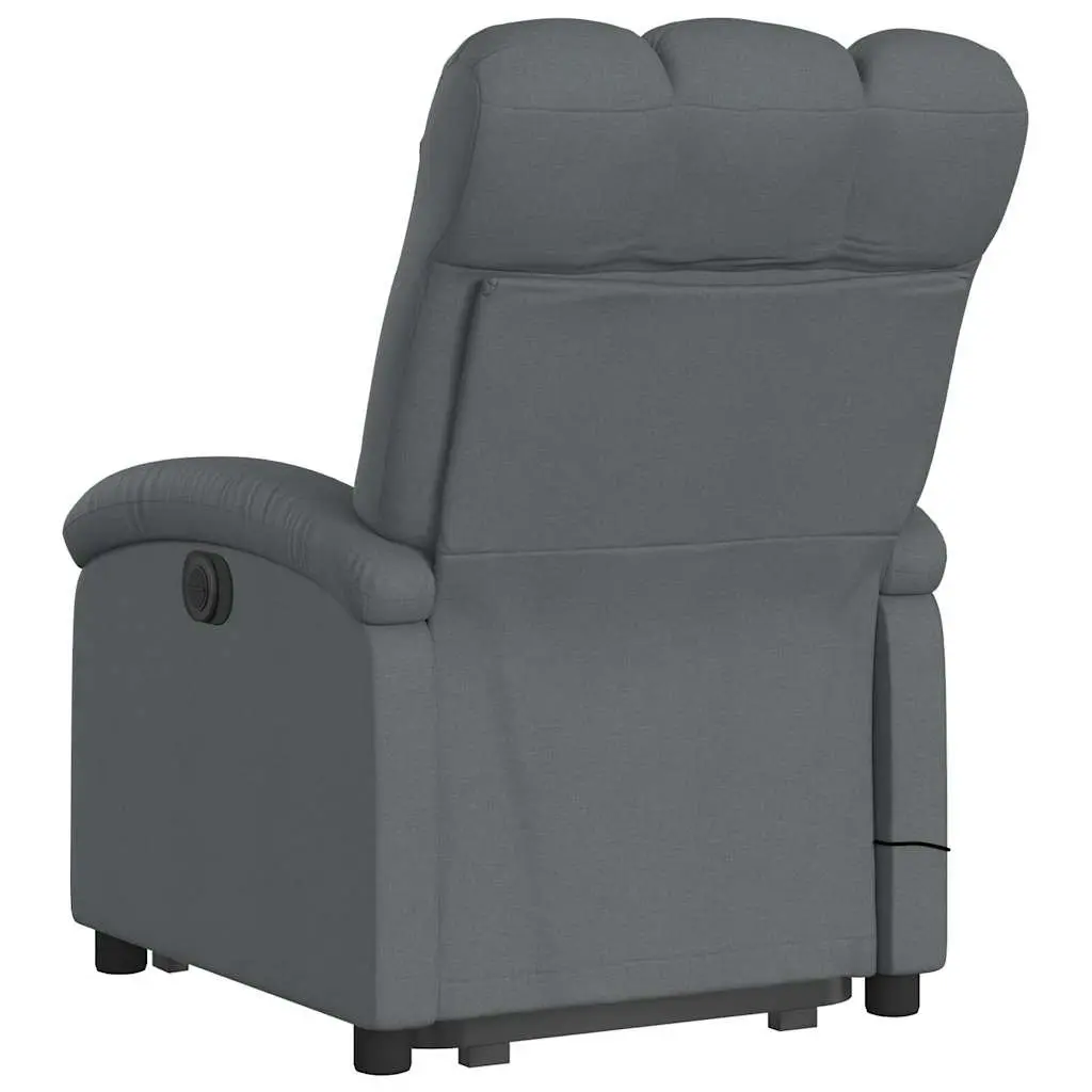 Electric Massage Recliner Chair Comfort Power Lift Grey Fabric