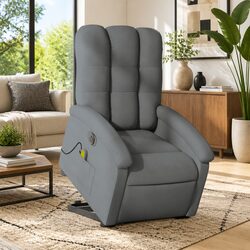Electric Massage Recliner Chair with Lift Function in Grey