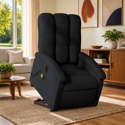 Black Electric Stand Up Massage Recliner Chair