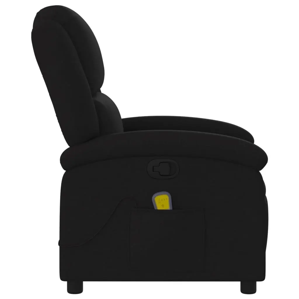 Massage Recliner Chair Manual Recline 135 Degree Black Fabric