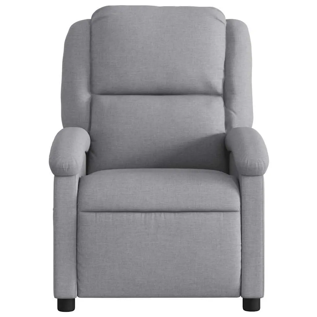 Electric Recliner Chair with Massage Function Adjustable Footrest Grey Fabric