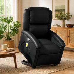 Black Electric Power Lift Massage Recliner Chair