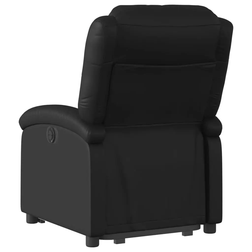Electric Recliner Chair Power Lift Adjustable Backrest Faux Leather Comfort Black