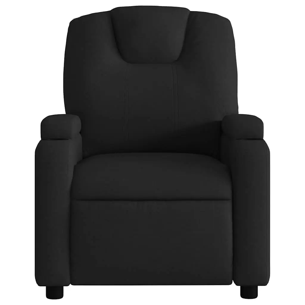 Massage Recliner Chair Manual Reclining Adjustable Black Fabric
