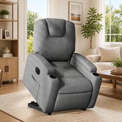Grey Electric Stand Up Recliner Chair with Power Lift