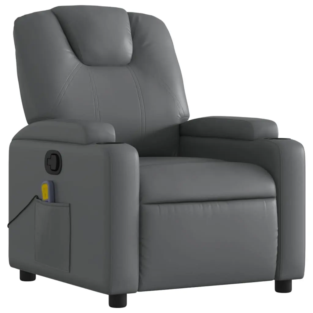 Massage Recliner Chair Manual Recline Adjustable Grey