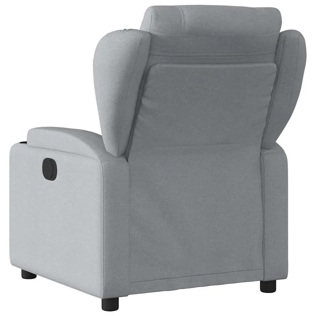 Electric Massage Recliner Chair Adjustable Footrest Grey Fabric