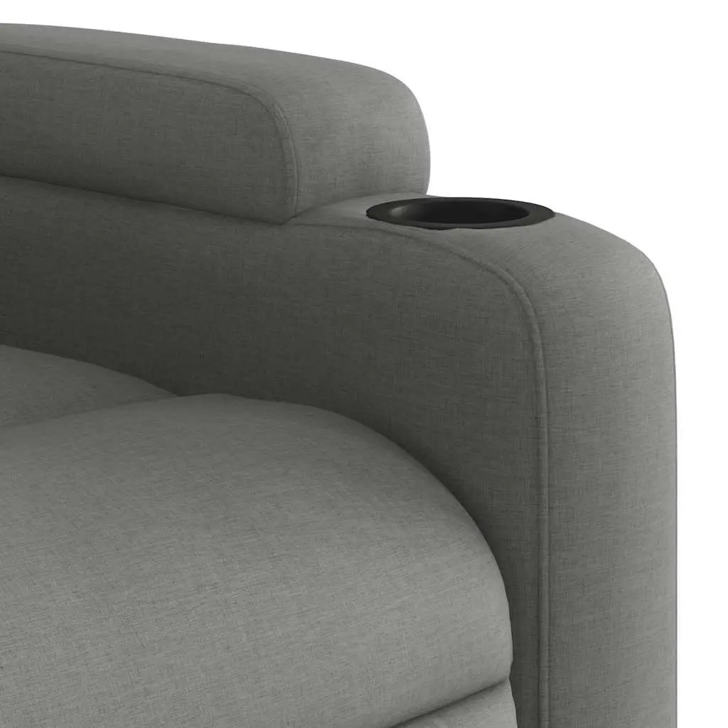 Electric Massage Recliner Chair Comfort Lift Recline Grey Fabric