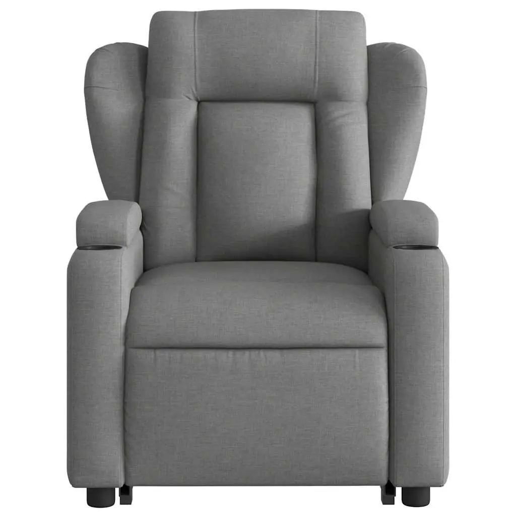 Electric Massage Recliner Chair Comfort Lift Recline Grey Fabric