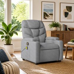 Grey Fabric Manual Massage Recliner Chair Specifications