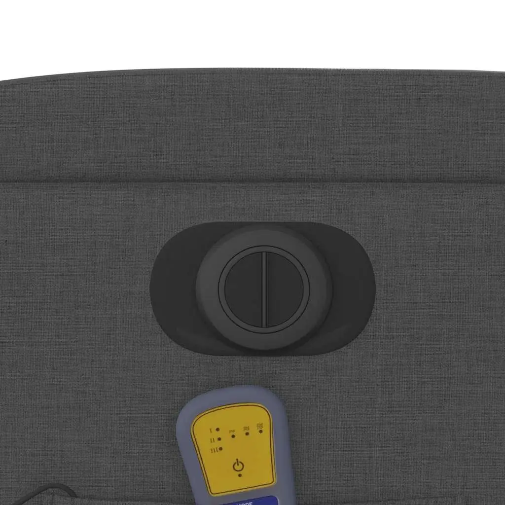 Electric Massage Recliner Chair with Vibration Function Grey Fabric