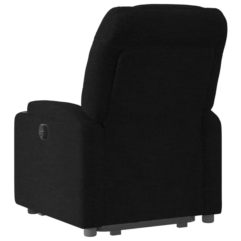 Recliner Chair Power Lift Function Manual Recline Adjustable Black Fabric