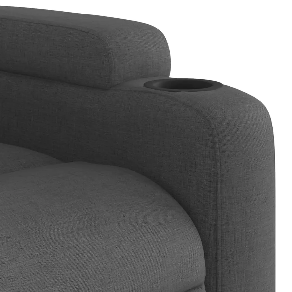 Electric Recliner Chair with Power Lift and Massage Function Fabric Grey