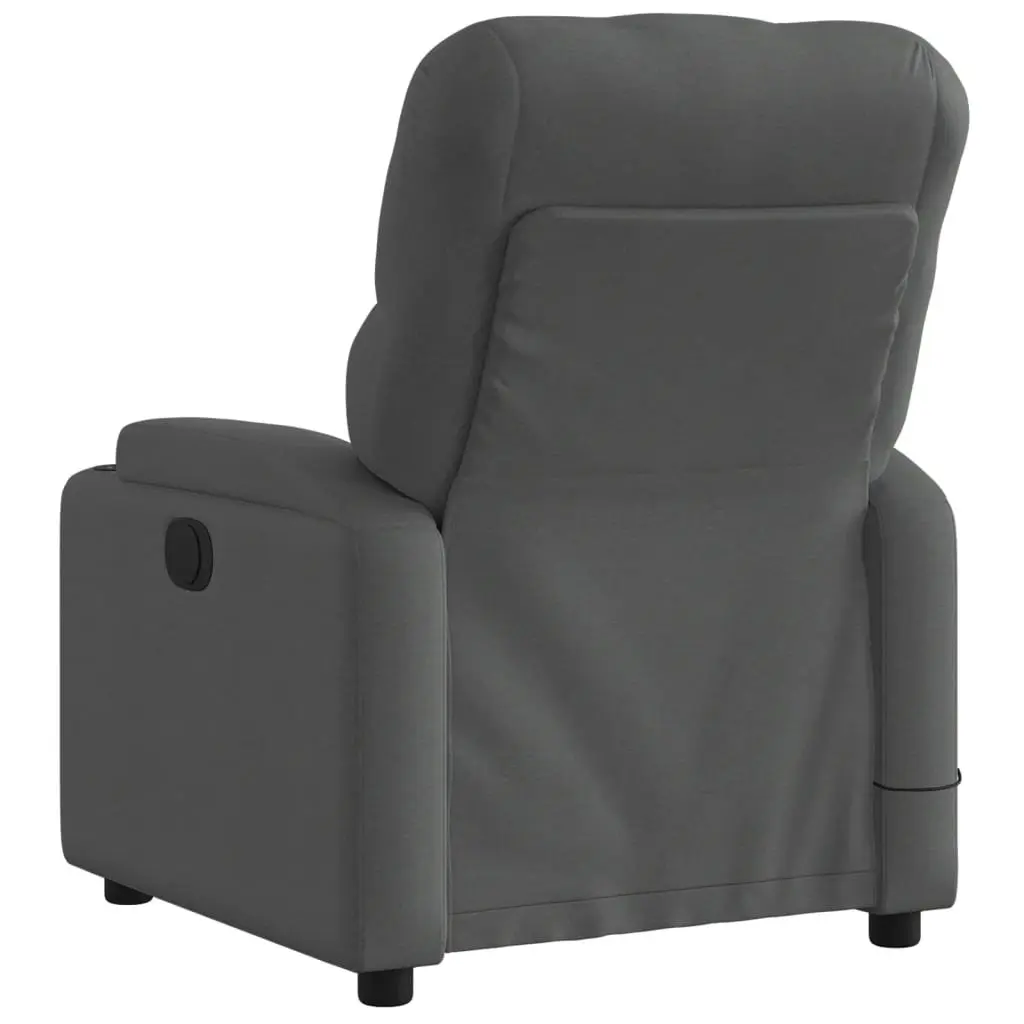 Electric Massage Recliner Chair Comfort Grey Fabric 135 Degrees