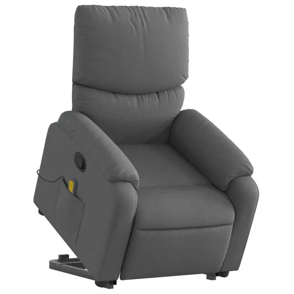 Electric Massage Recliner Chair Power Lift Comfort Grey Fabric