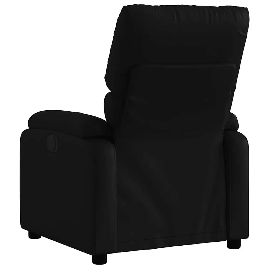 Massage Recliner Chair Manual Recline 135 Degrees Black Faux Leather