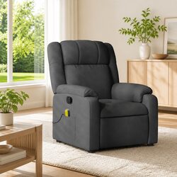 Manual Reclining Grey Fabric Massage Chair