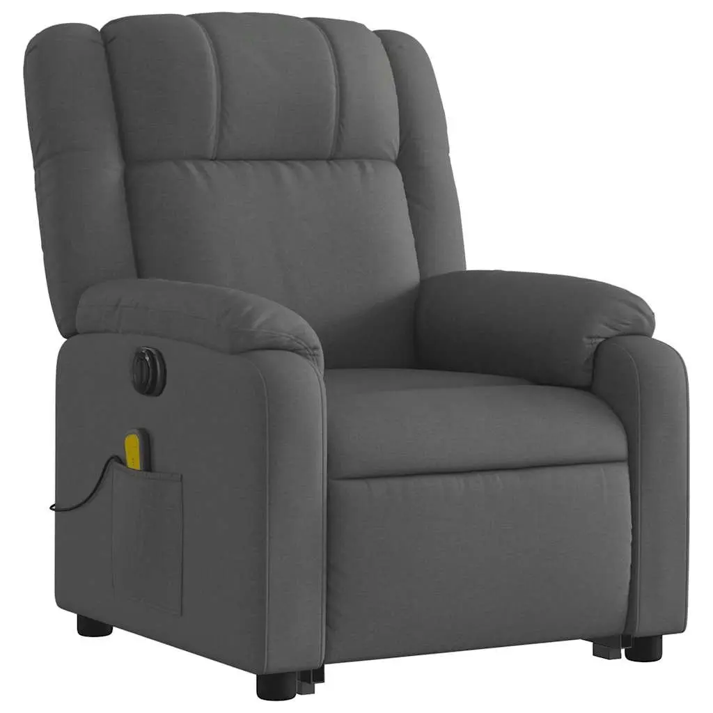Electric Massage Recliner Chair Power Lift Function Adjustable Grey Fabric