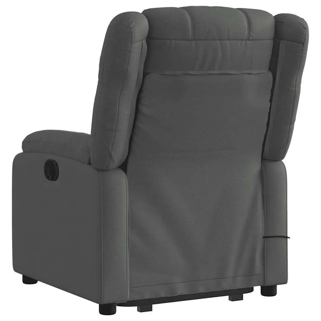Electric Massage Recliner Chair Power Lift Function Adjustable Grey Fabric