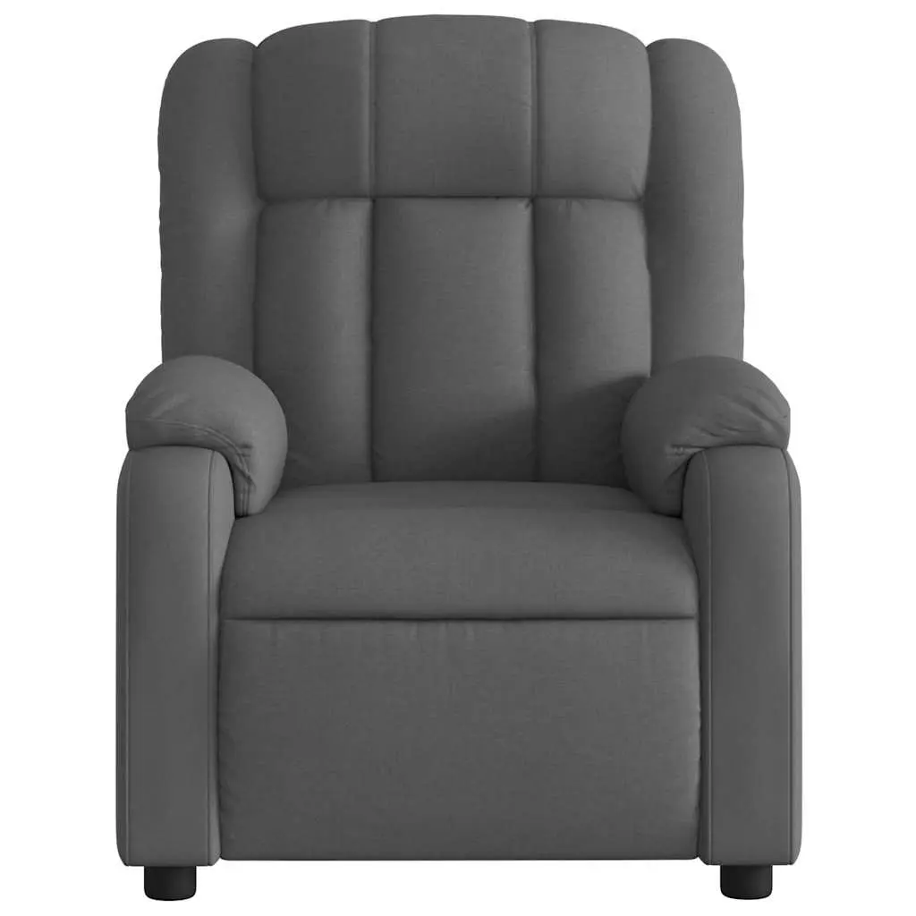 Electric Massage Recliner Chair Comfort Grey Fabric 135 Degrees