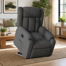 Grey Electric Power Lift Massage Recliner Chair