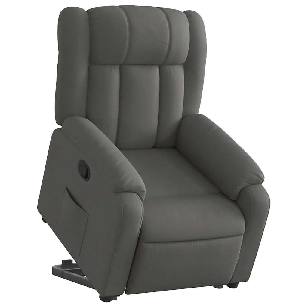 Electric Massage Recliner Chair with Power Lift Function Grey Fabric