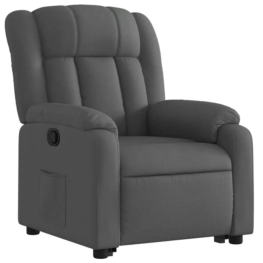 Electric Massage Recliner Chair with Power Lift Function Grey Fabric