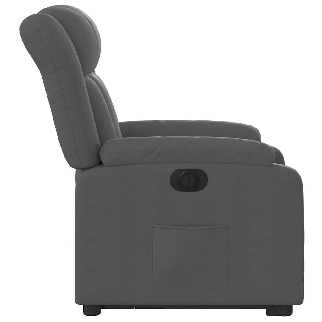 Electric Recliner Chair Power Lift Comfort Grey Fabric