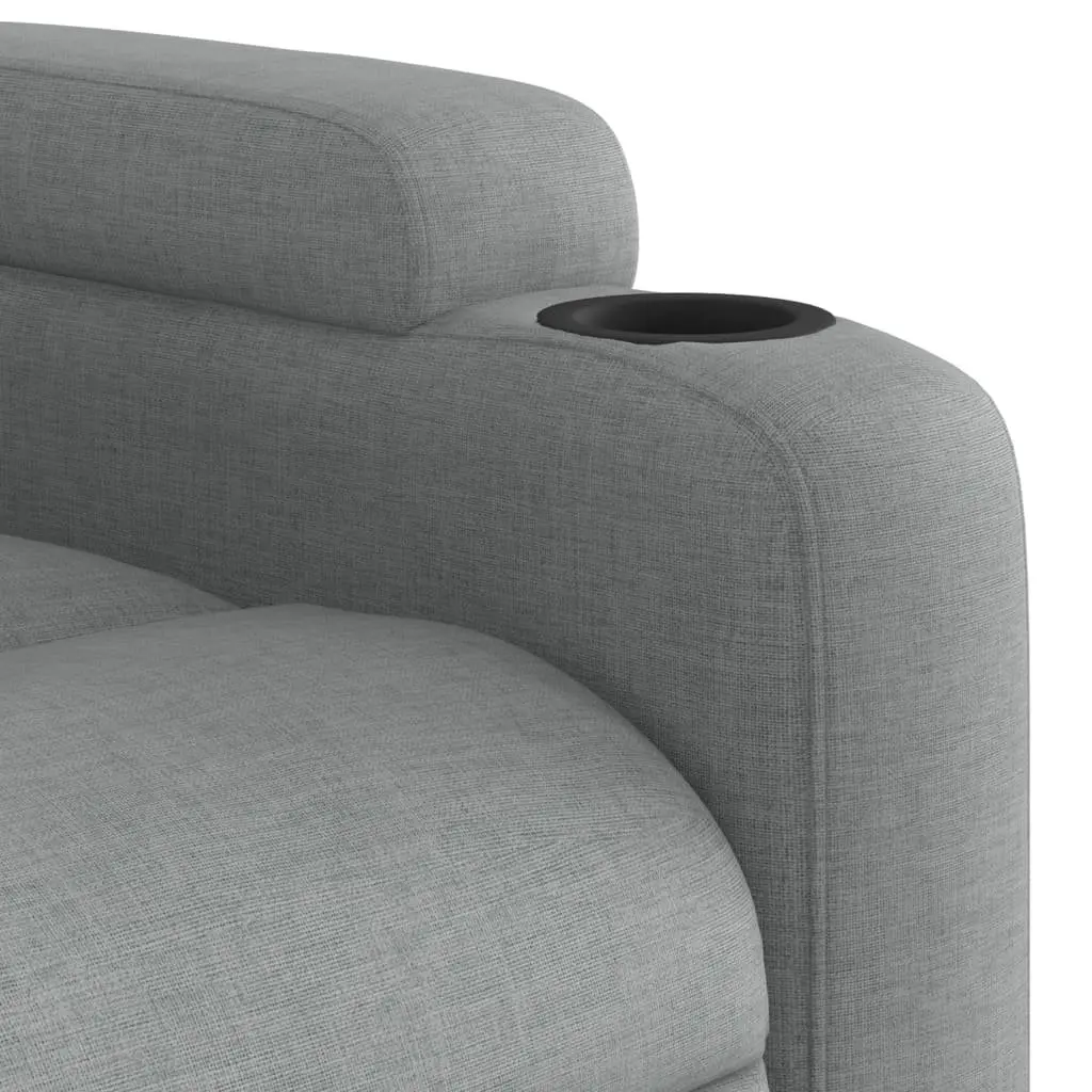 Recliner Chair Manual Grey Fabric Vibration Comfort 135 Degrees Massage Armchair