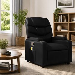 Manual Reclining Massage Chair with USB and 6 Massage Points