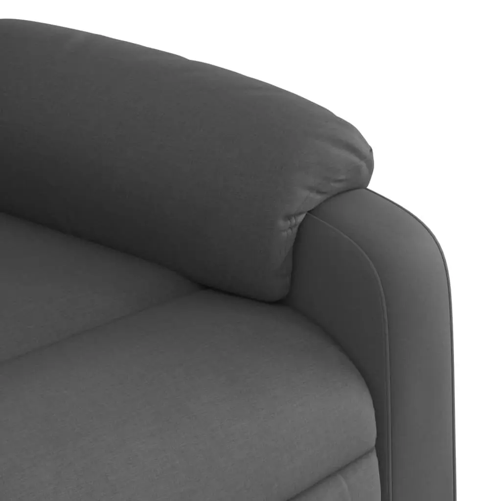 Massage Recliner Chair Manual Recline 135 Degrees Grey Fabric