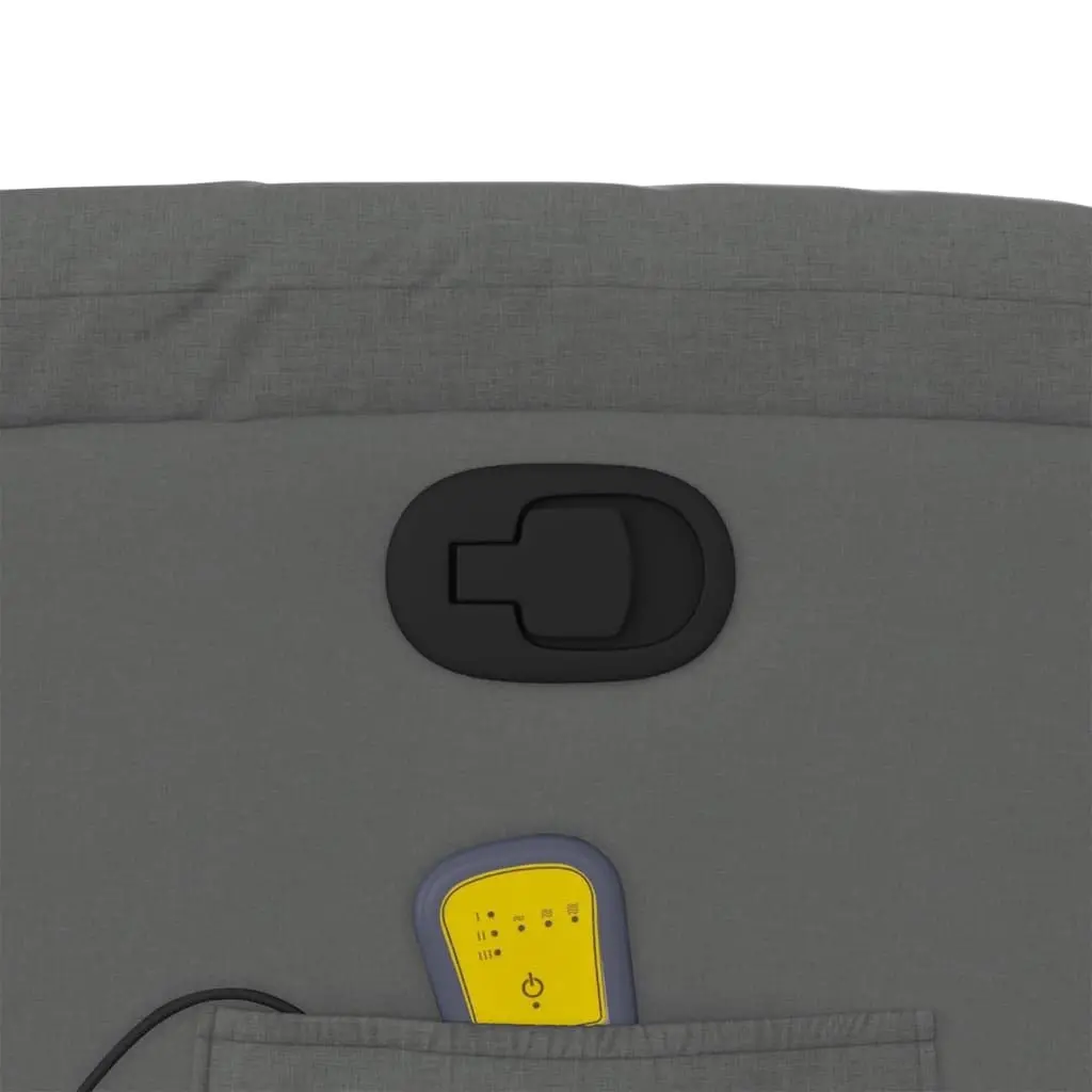 Massage Recliner Chair Manual Recline 135 Degrees Grey Fabric