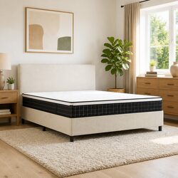 Medium Firm Bonnell Spring Mattress 183x203cm White