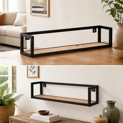80 cm Wall Shelves 2 pcs Industrial Style Floating Rack
