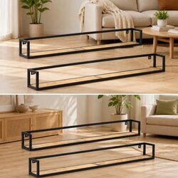 Industrial Floating Wall Shelves Set of 2, 160 cm Size