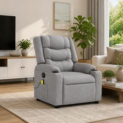 Manual Recline Grey Fabric Massage Chair Specifications