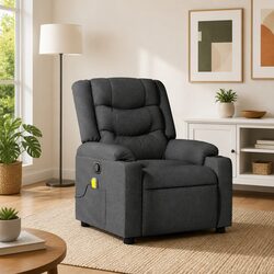 Manual Reclining Grey Fabric Massage Chair
