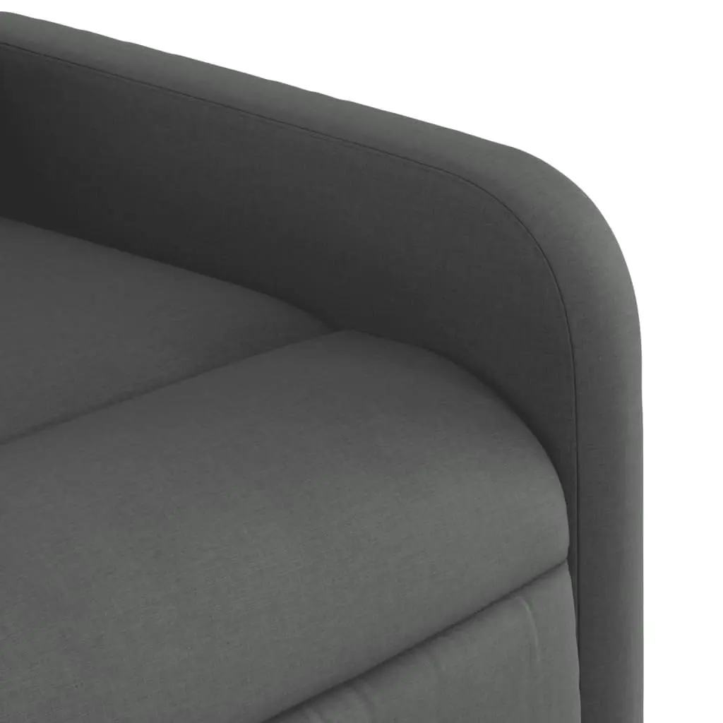 Electric Massage Recliner Chair Grey Fabric Armchair Vibration Recline Footrest